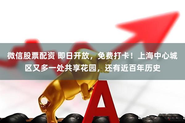微信股票配资 即日开放，免费打卡！上海中心城区又多一处共享花园，还有近百年历史